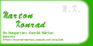marton konrad business card