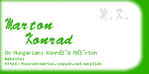 marton konrad business card